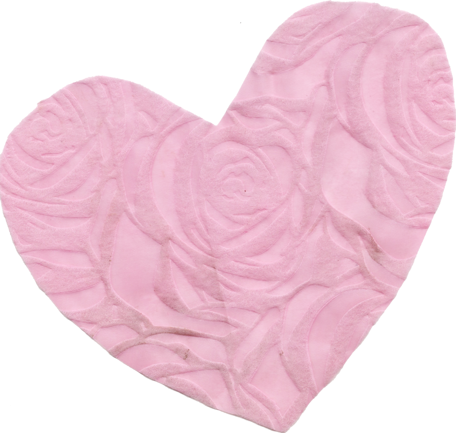 Scrapbook Cutout Rose Pink Heart